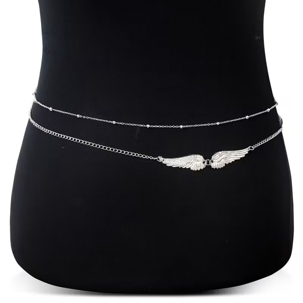 Body Jewelry Gold - Corrente de Cintura Elegante com Asas