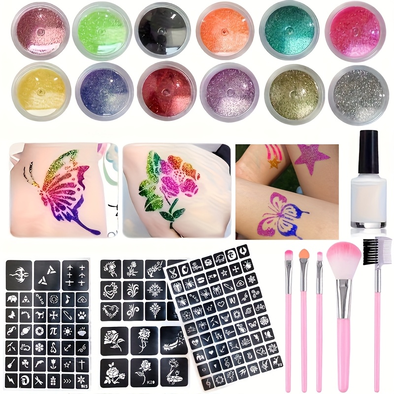 Body Jewelry Glue - Diy flash tatuagem 12 cores de