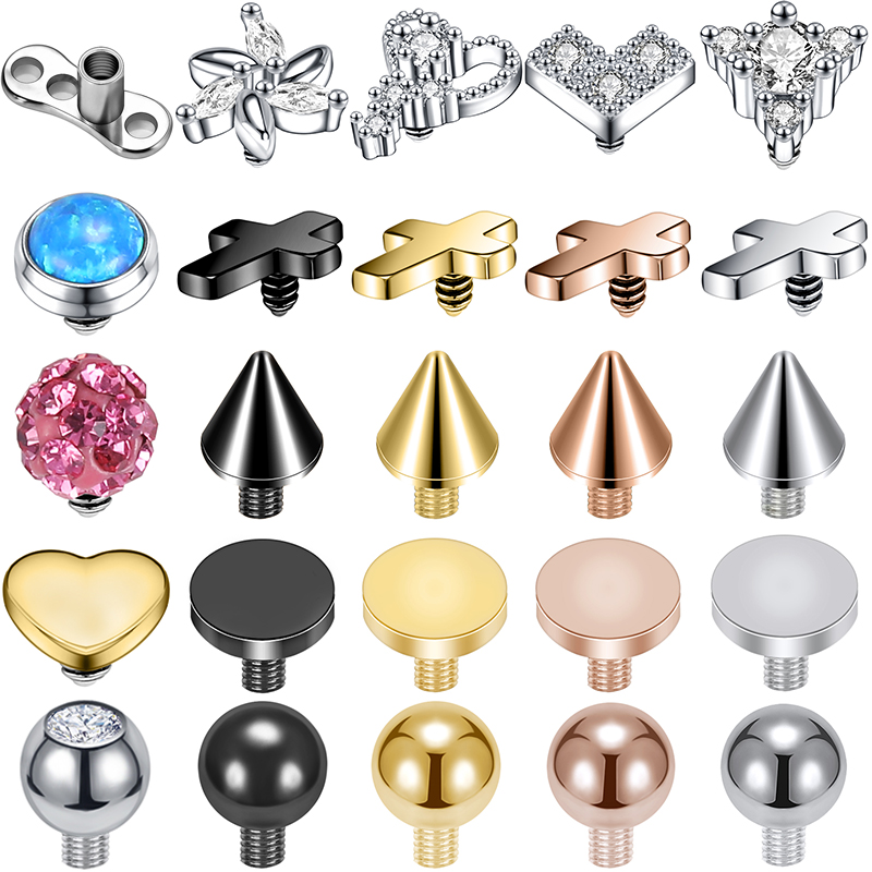 Dermal Anchor Top - Zs 16g micro piercing dérmico zircão