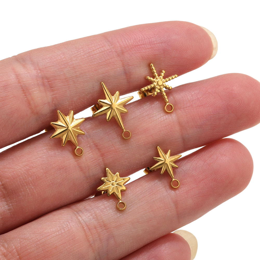 Body Jewelry Gold - 6 Peças de Brincos de Estrela