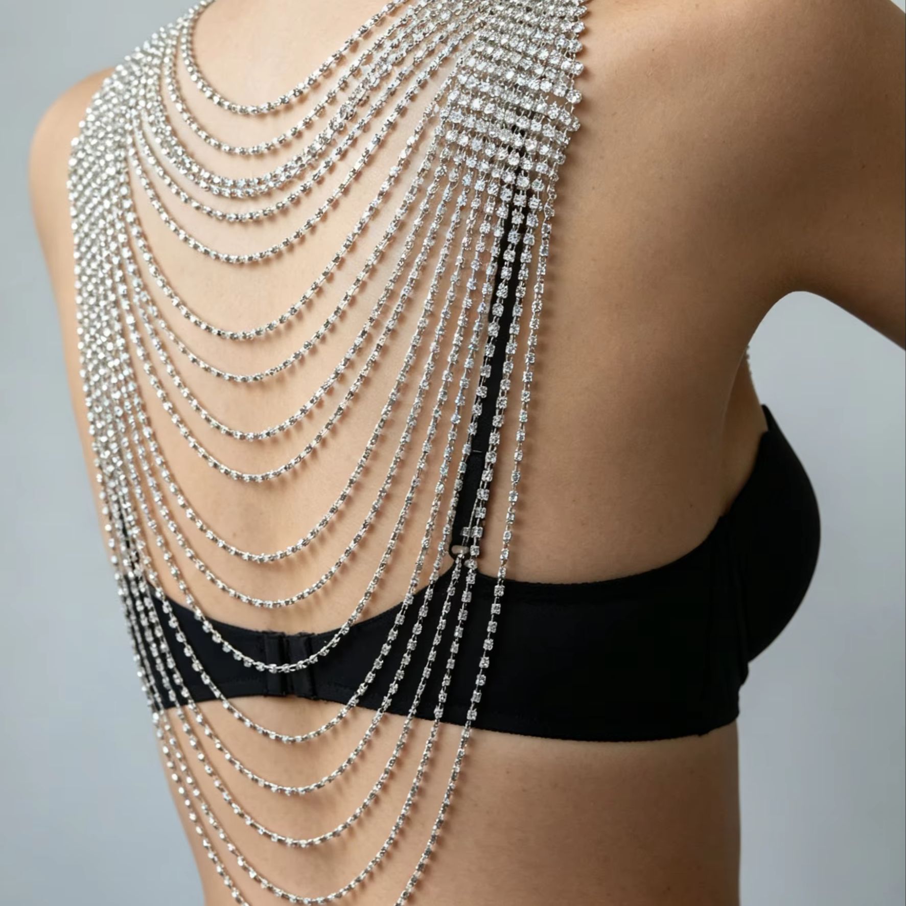 Body Jewelry Gold - Corrente de Corpo Multicamadas Elegante para