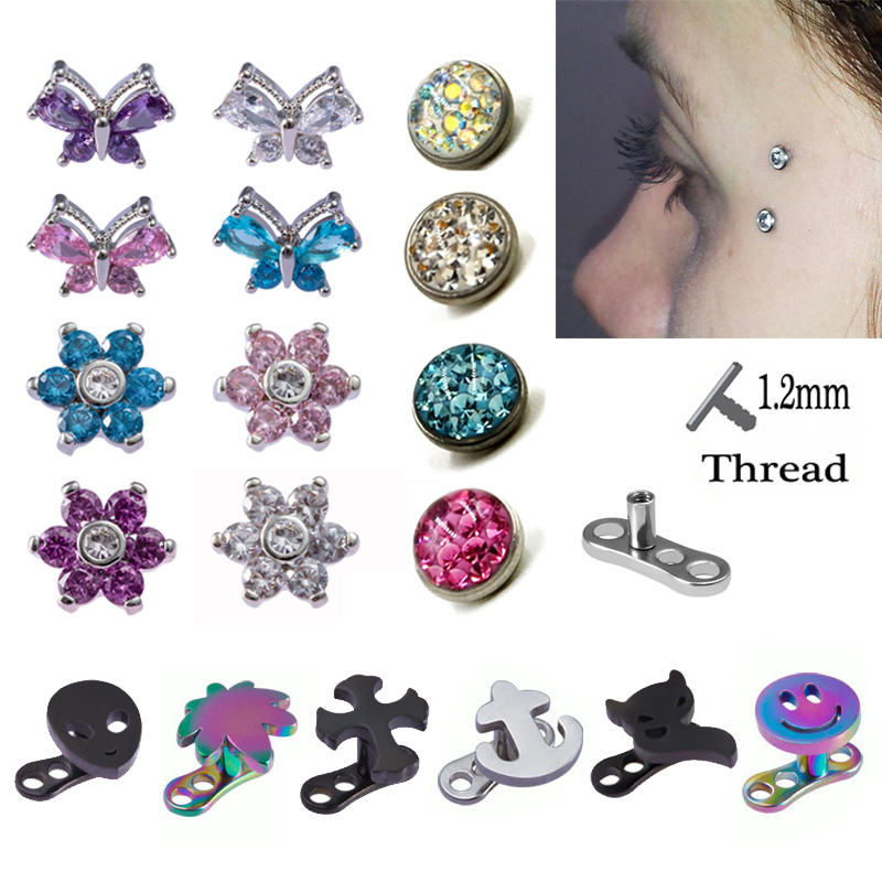 Dermal Anchor Top - Piercing superior de âncora dérmica, anel