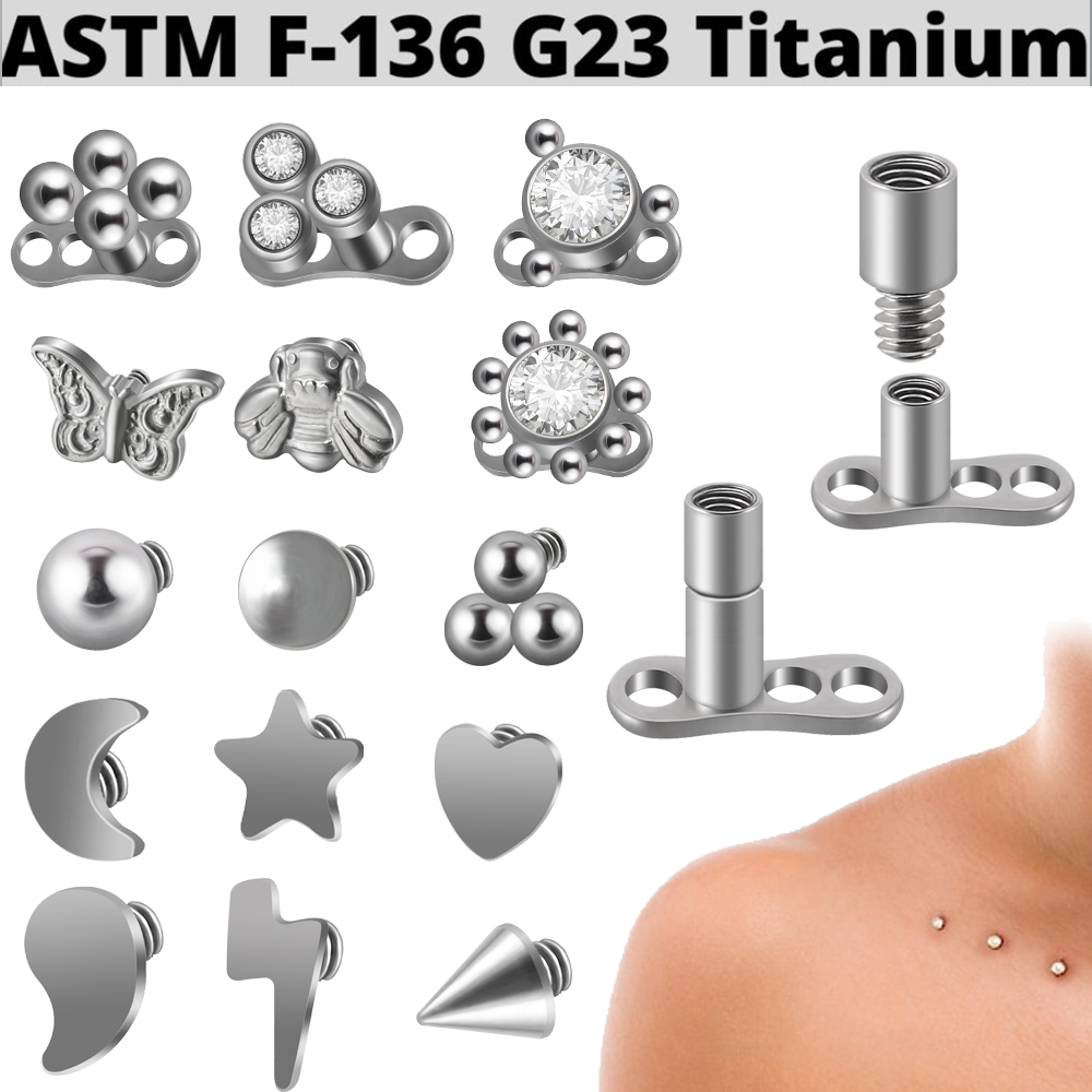 Dermal Anchor Top - 1 peça g23 titânio opala de