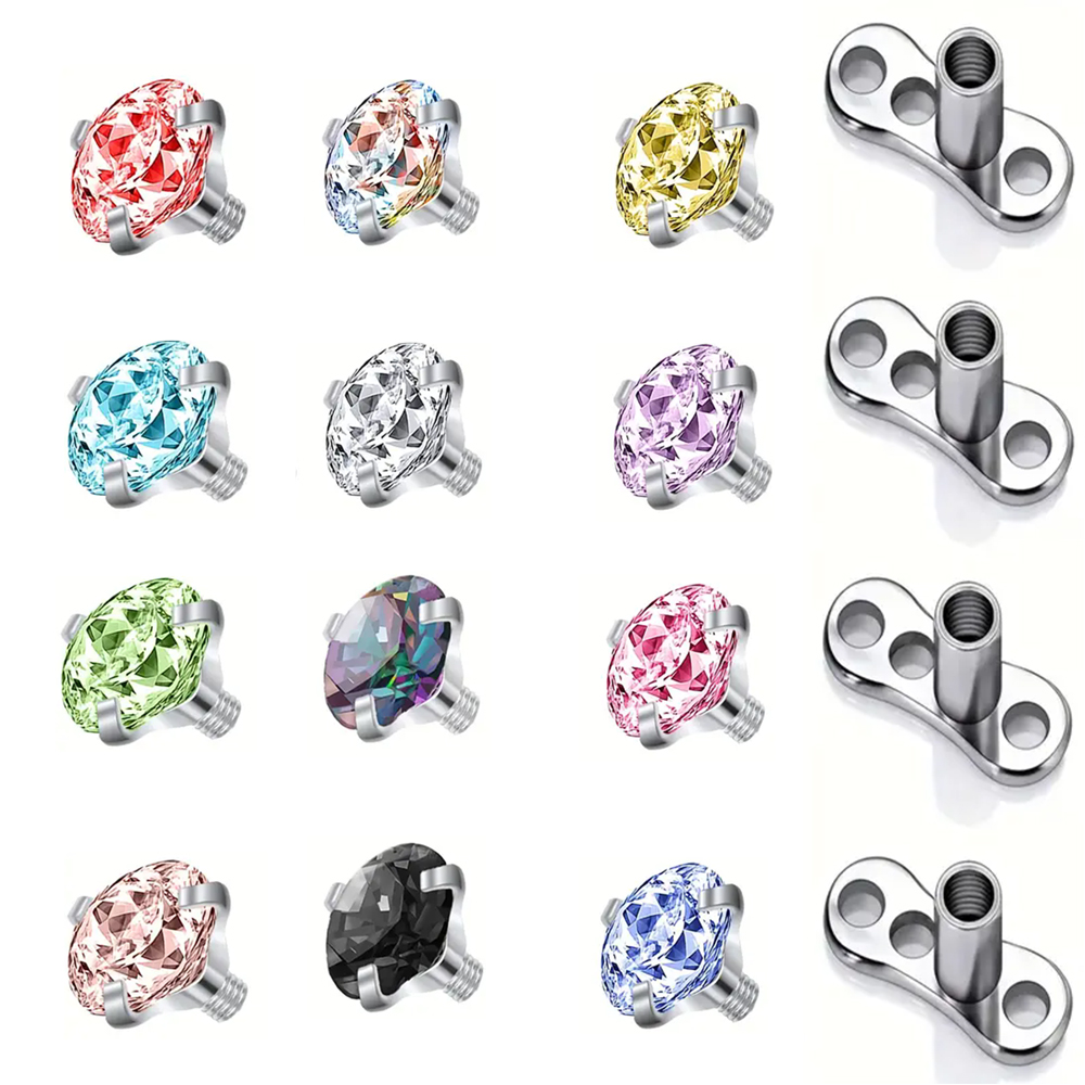 Dermal Anchor Top - 16 peças de âncora dérmica de