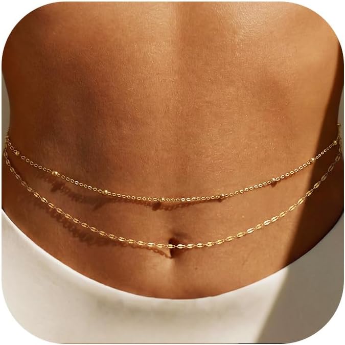 Body Jewelry Gold - Cinto de Corrente Dourada 14K para