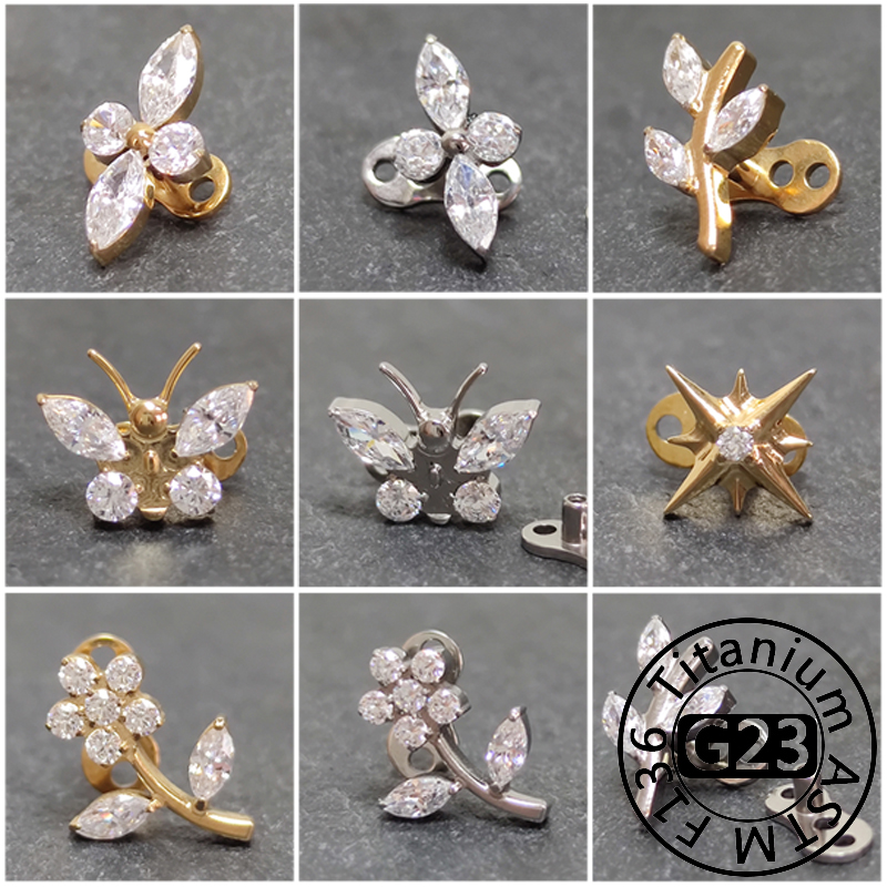 G23 titânio zircão micro pierc - Dermal Anchor Top avaliação e preço