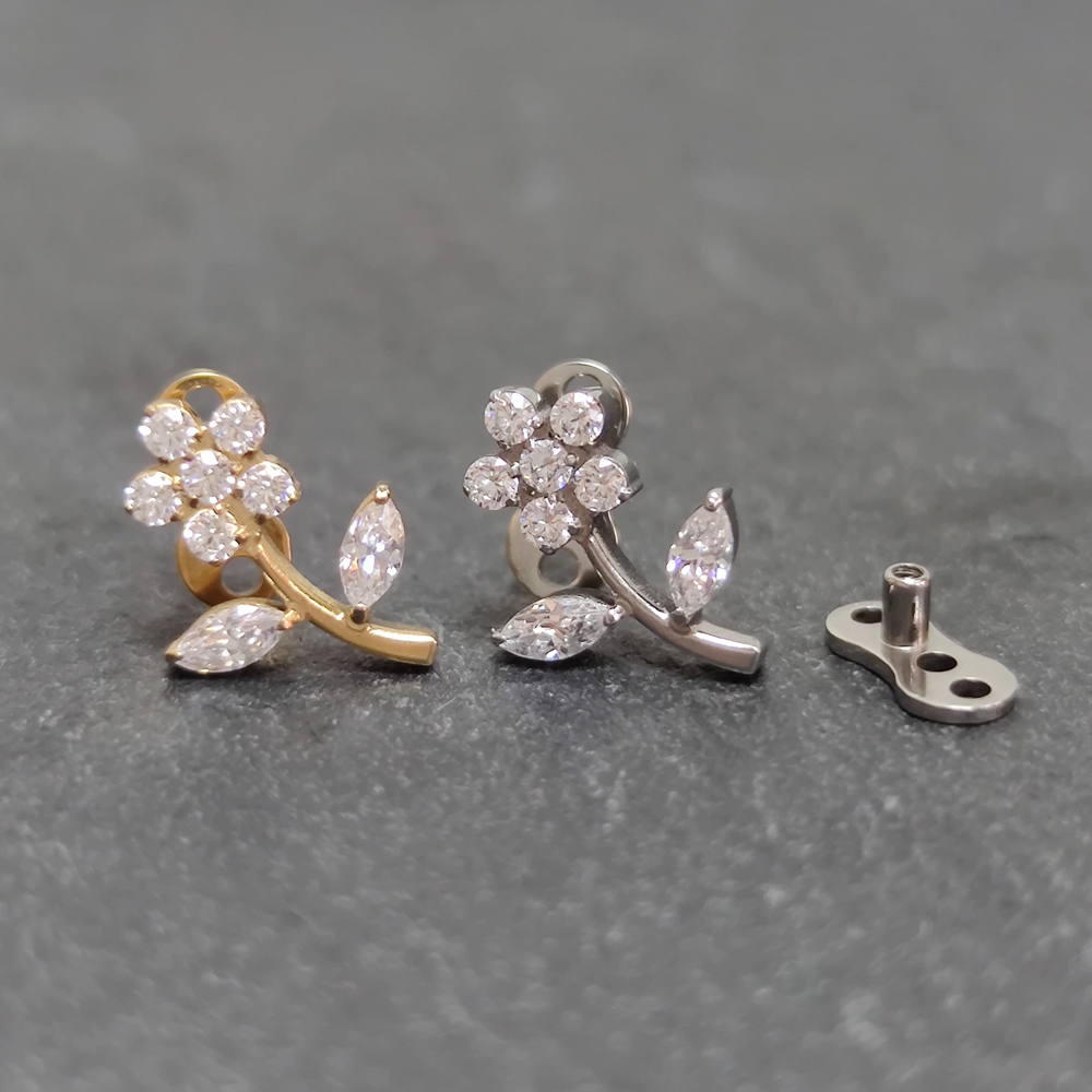 G23 titânio zircão micro pierc - Dermal Anchor Top avaliação e preço