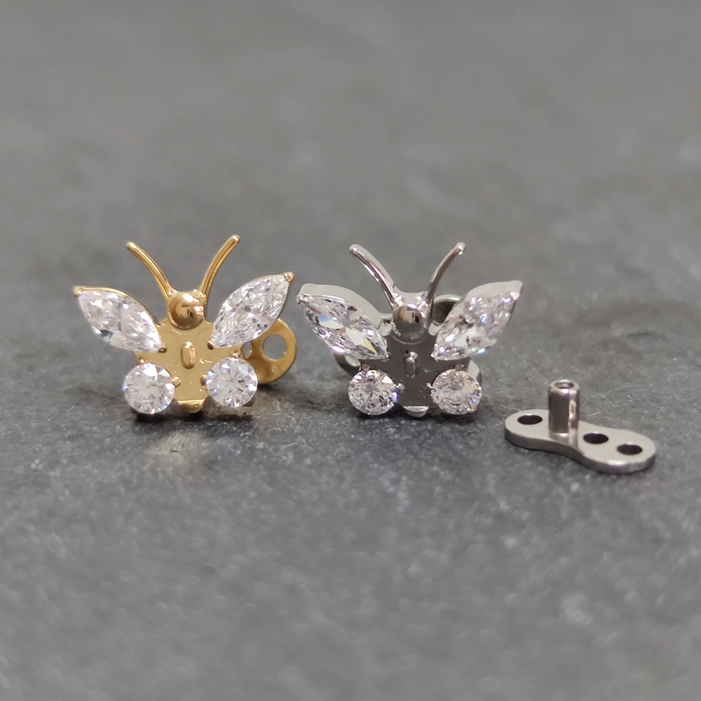 G23 titânio zircão micro pierc - Dermal Anchor Top avaliação e preço
