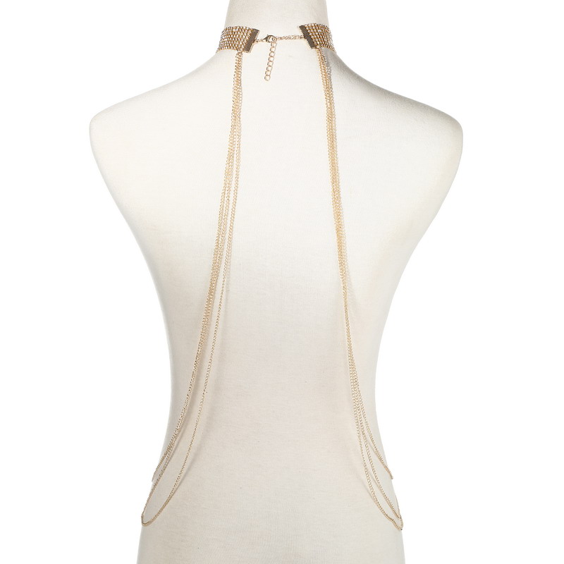 Corrente de corpo cor dourada  - Body Jewelry Harness avaliação e preço