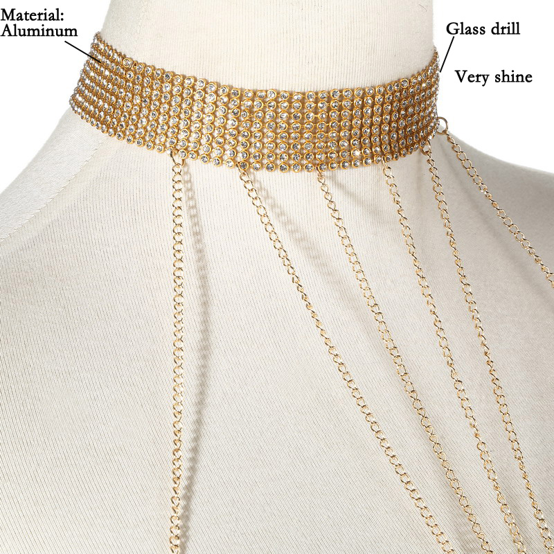 Corrente de corpo cor dourada  - Body Jewelry Harness avaliação e preço