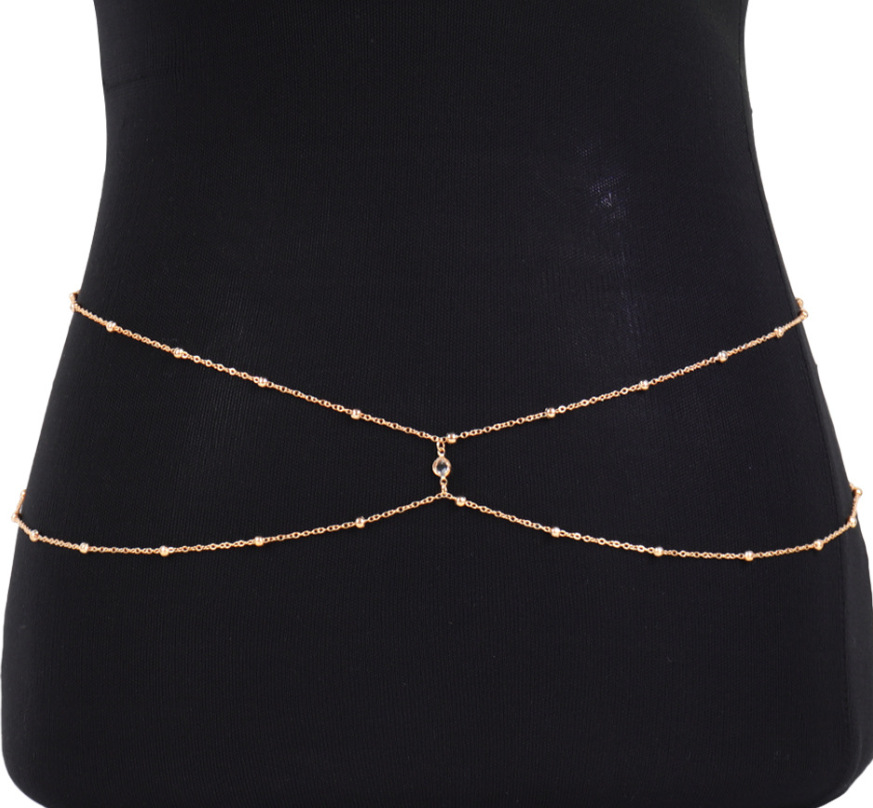 Correntes de barriga frisadas  - Body Jewelry Gold avaliação e preço