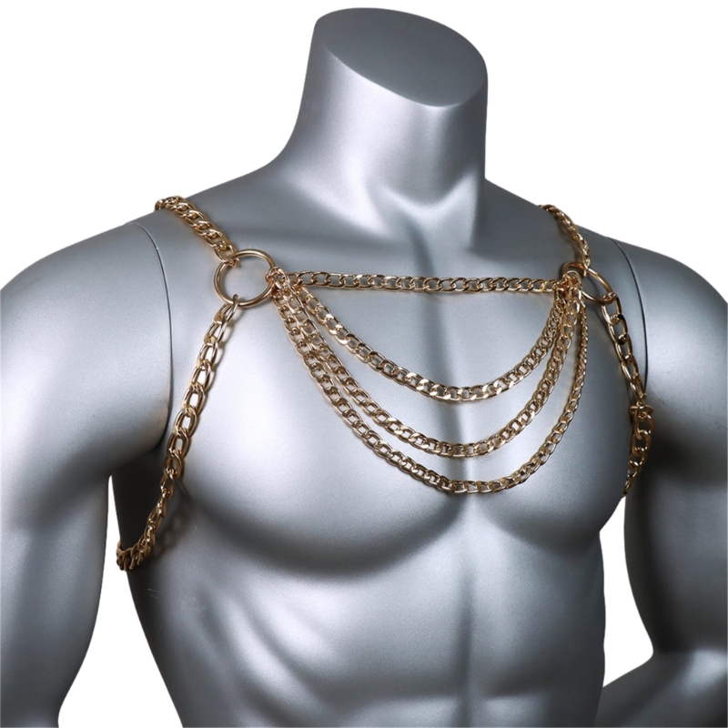 Masculino sexy metal corpo pei - Body Jewelry Harness avaliação e preço