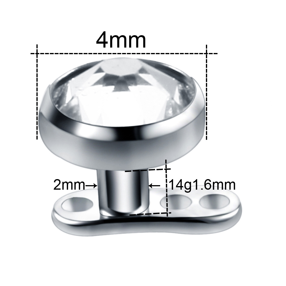 10 pçs/lote titânio micro pier - Dermal Anchor Top avaliação e preço