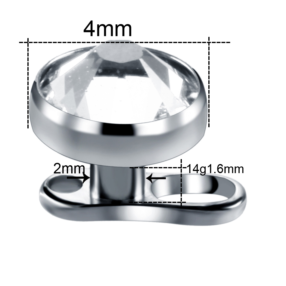 10 pçs/lote titânio micro pier - Dermal Anchor Top avaliação e preço