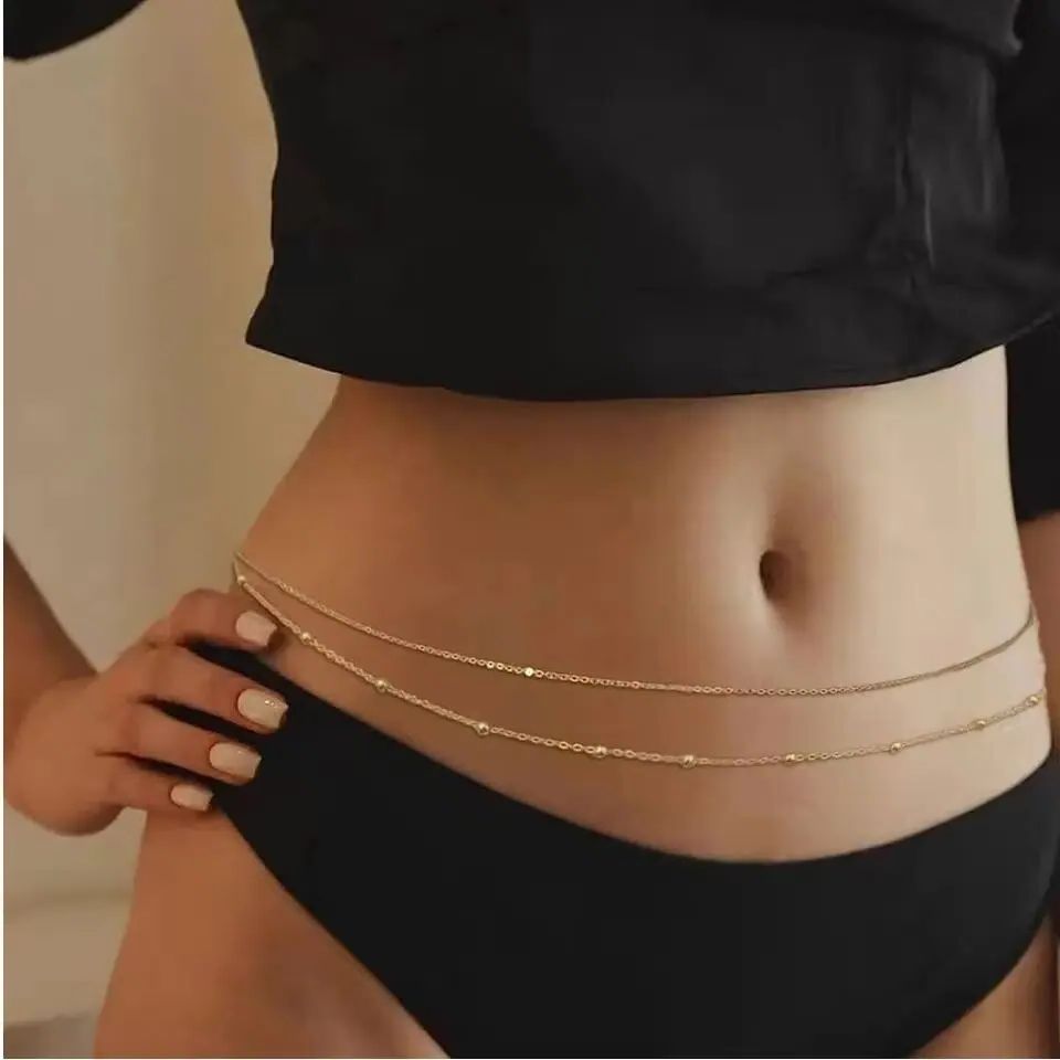 Hiphop camadas duplas corrente - Body Jewelry Gold avaliação e preço