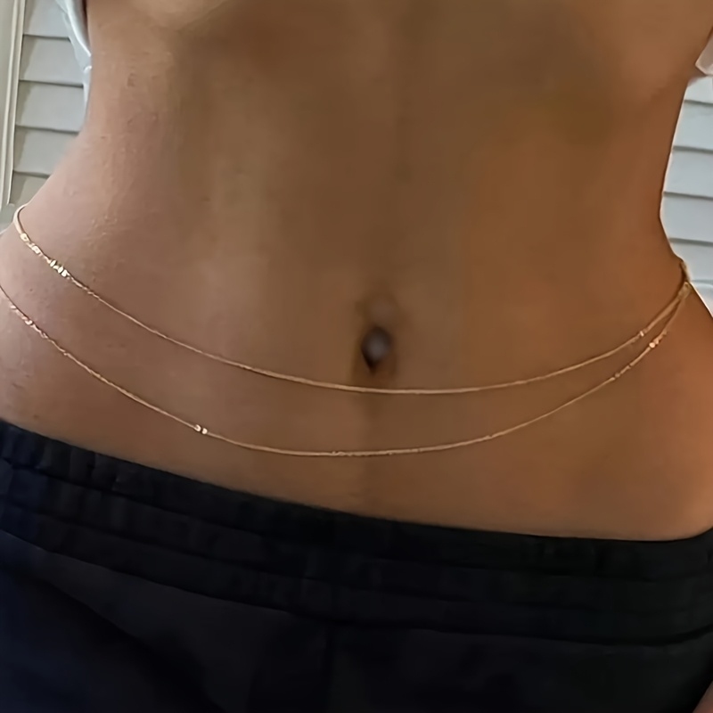 Cinto de cintura de metal dour - Body Jewelry Gold avaliação e preço