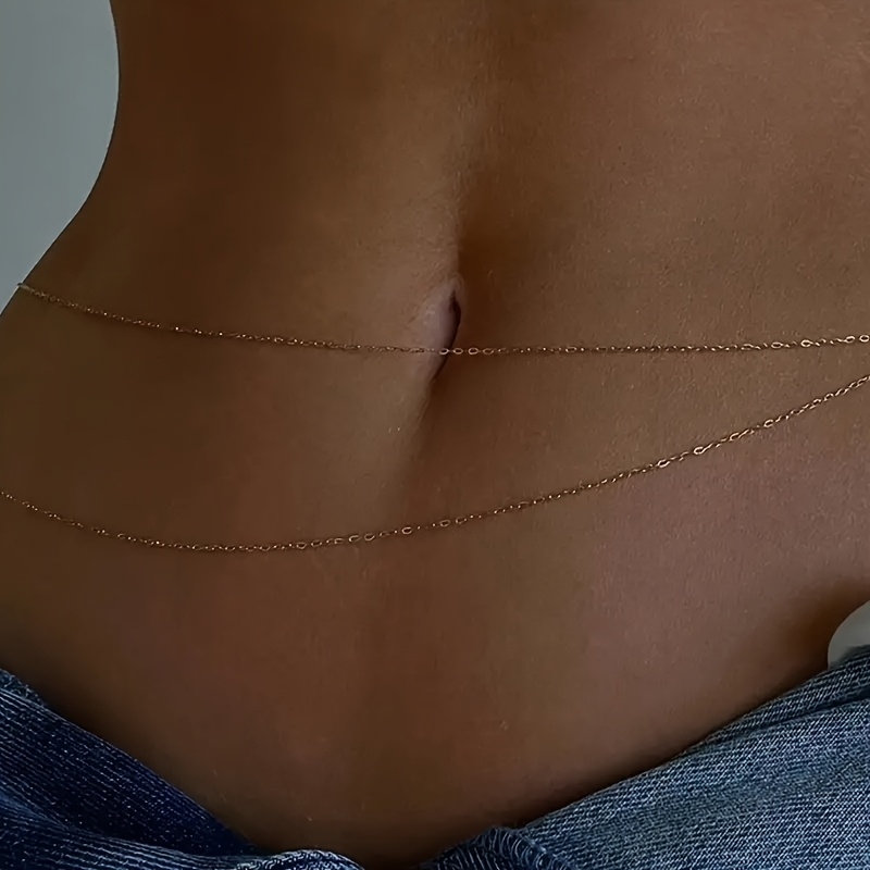 Cinto de cintura de metal dour - Body Jewelry Gold avaliação e preço