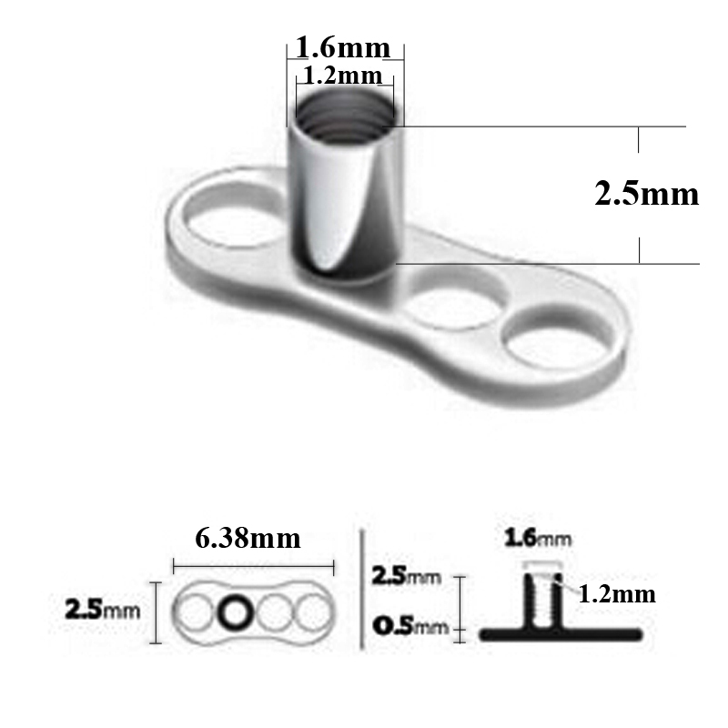 20 peças g23 titânio sólido e  - Dermal Anchor Top avaliação e preço