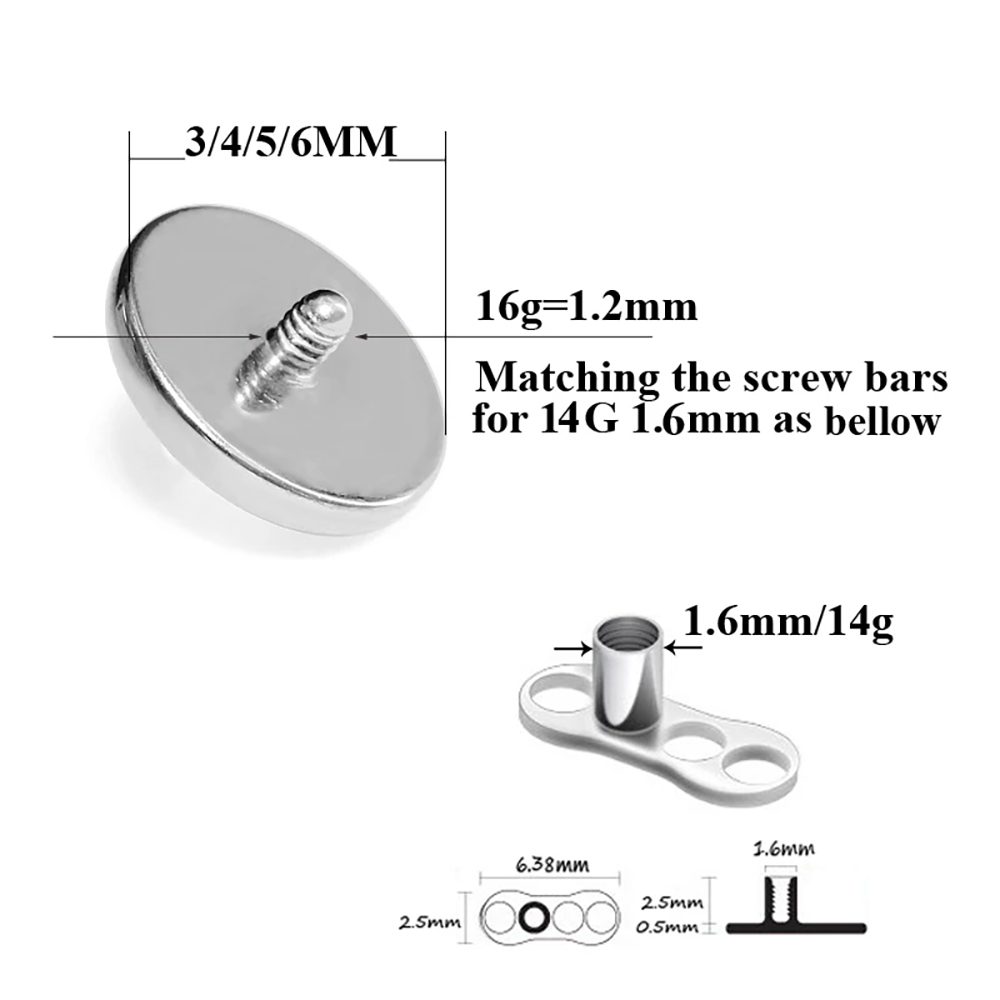 1 peça g23 titânio opala de fo - Dermal Anchor Top avaliação e preço