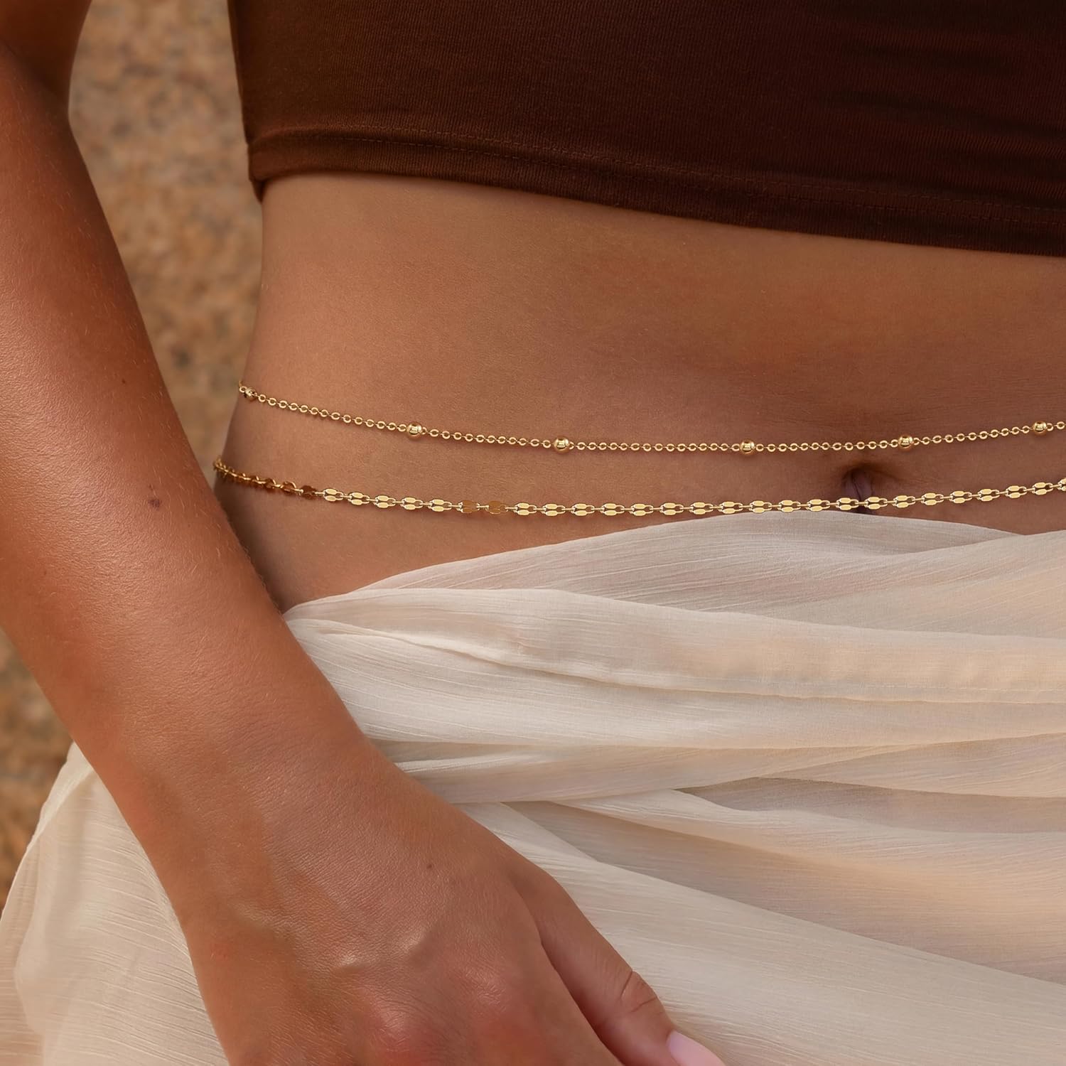Cinto de Corrente Dourada 14K  - Body Jewelry Gold avaliação e preço